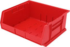 Akro-Mils 30250 AkroBins Plastic Storage Bins, Space-Saving Stackable Bins for Garage, Pantry, Craft Organization, 15-Inch x 16-Inch x 7-Inch, Red, 6-Pack