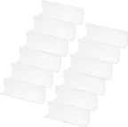 PATIKIL 12 Pack Shelf Dividers for Closet Organization, 7.9x1.18x2.4 Acrylic Closets Separator Kitchen Cabinet Shelves Under Bed Blocker for Bedroom Kitchen Office, Clear