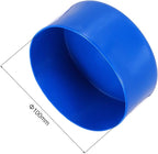 uxcell 5pcs Rubber End Caps 100mm(4 Inch) ID Vinyl PVC Round Tube Bolt Cap Cover Screw Thread Protectors Blue