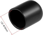 uxcell 10pcs Rubber End Caps 18mm ID Vinyl Round End Cap Cover Screw Thread Protectors Black