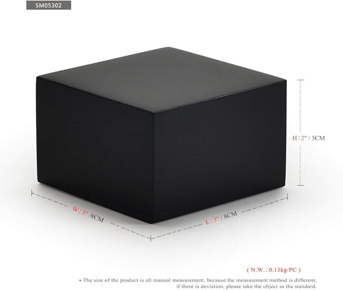 Oirlv Solid Wood Minimalism Style Jewelry Display Stand Showcase Jewelry Organizer Black Square Holder (SM05302)