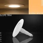 Jolux 12-Pack 5/6" LED Can Lights Retrofit Recessed Lighting,12W=60W,3000K WarmWhite,800 Lumens,Dimmable Can Lights,ETL,Damp Rated,Simple Installation Adjustable Retrofit Downlight,Bevel Trim