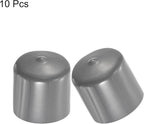 uxcell 10pcs Rubber End Caps 41mm ID Vinyl Round End Cap Cover Screw Thread Protectors Dark Grey