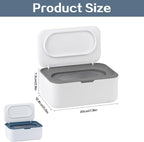 2Pcs Baby Wipes Dispenser, Wipe Holder for Baby & Adult, Keeps Wet Tissue Fresh,Easy Pull Wipes Pouch Case(Gray/Blue)