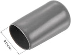 uxcell 20pcs Rubber End Caps 11mm ID Vinyl PVC Round Tube Bolt Cap Cover Screw Thread Protectors Dark Grey