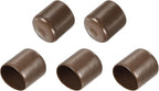 uxcell 5pcs Rubber End Caps 30mm(1 3/16") ID Vinyl PVC Round Tube Bolt Cap Cover Screw Thread Protectors Brown