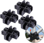Pop-Up Canopy Center Connector 4-Way Black Plastic, Fits 34×34mm Square Tubes for Gazebo Tent and Awning Frames, Quick Screw-On Assembly, 4-Pack for Outdoor Camping Use(Down Four Forks)