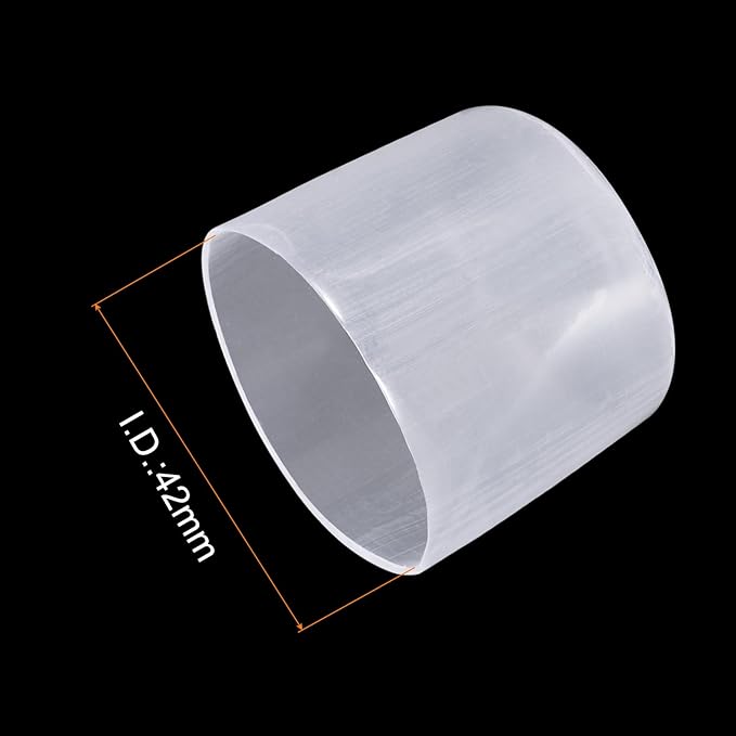 uxcell 10pcs Rubber End Caps 42mm(1.7") ID Vinyl Round End Cap Cover Screw Thread Protectors Clear