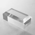 CiaoHER 2in Thickness Beveled Solid Acrylic Display Block Clear Polished Pedestal Stand Riser Solid Base (3x6)