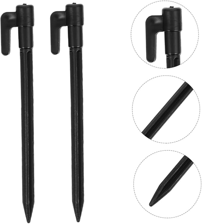 10pcs Wind-Resistant Plastic Beach Tent Stakes for Sand Camping Ground Anchors Outdoor Rug Pegs for Gardening Hiking and Tarp Stabilization