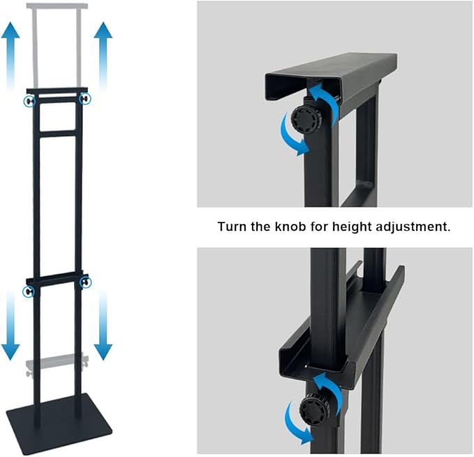Heavy Duty Pedestal Poster Sign Stand for Display Double Sided Poster Stand Adjustable Height Up to 80 Inches w/ Non-Slip Base Floor Standing Sign Holder for Board & Foam Sign,Wedding,Restaurant