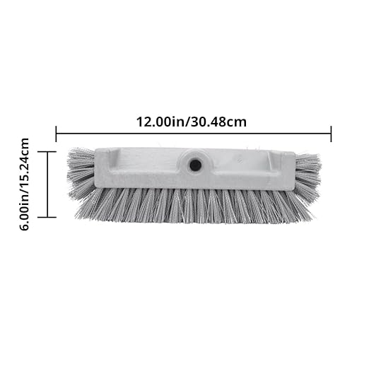 SPARTA Multi-Level Tile Scrub Brush 12" Wide Brush Head, Heavy-Duty Tile Cleaning Brush with End Bristles for Commercial Tiles, Tubs and Floor, Plastic, 12 Inches, Orange, (Pack of 12)