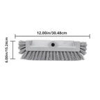 SPARTA Multi-Level Tile Scrub Brush 12" Wide Brush Head, Heavy-Duty Tile Cleaning Brush with End Bristles for Commercial Tiles, Tubs and Floor, Plastic, 12 Inches, Purple