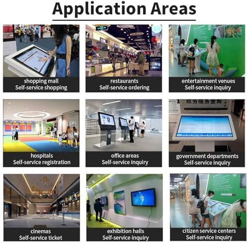 22/32 Inch Digital Signage Kiosk with Capacitive Touch Screen, K-Style Stand for Mall Navigation, Self-Ordering, Advertising - Black LCD Display, Perfect for Retail Use