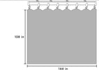 Room Divider Blackout Curtains Flexible Sliding Tracks Sets Ceiling Mounted Rod Window Curtain Privacy Separation for Bedroom Living Rooms,1 Panel Black Drape and Black Track Set-W144xH108 in