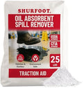 SHURFOOT 25lb Non-Slip Oil Absorbent - Provides Ice Traction & Vapor Suppression - Spill Control for Blood, Water & Oils - USDA Approved - Floor Dry Absorbent Odorless - Fire-Safe & Dustless