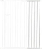 Lumizone Extra Tall Cat Gate Extension Kit 61.02" High Pressure Mounted 2025 New 16.73" Extra Wide 1.37" Gap No Drilling Tall Pet Gate for Dogs (White, 61.02" H x 16.73" W, Extension)