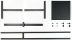 ONCEMORE Heavy Duty Sign Stand, Floor Poster Board Stand, Adjustable Metal Sign Holder Height Up to 60 Inches and 180° Rotation Display Standing Pedestal for Board & Foam, Black