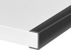 Rubber Edge Trim, Self-Adhesive U Channel Edge Protector for Plywood, Cabinet, 1-1/4" Wood Edge Banding, Flexible Furniture Repair, EPDM Material, Fit 1-1/4"(32mm), Length 10Ft, Black