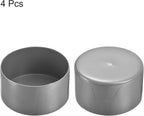 uxcell 4pcs Rubber End Caps 85mm ID Vinyl Round End Cap Cover Screw Thread Protectors Dark Grey, 50mm Height