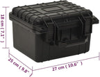 PP Portable Flight Case, Lockable Tool Box for Transportation Travelling, Protective Equipment Case, 10.6"x9.8"x7.1", -282