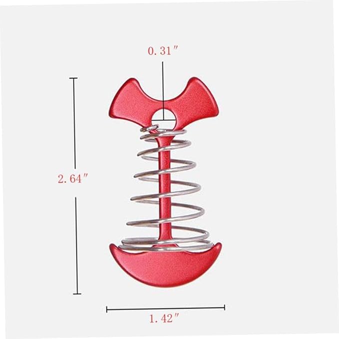 Adjustable Fishbone Deck Anchor Pegs Tent Stakes Floor Ground Tent Nail Hook for Camping Outdoor Hiking Activiti 12 Pieces