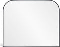 Modern Large Wall Mirror, Modern Mantel Minimalist Home Decor, Brushed Black Metal Framed Arched Mirror for Living Room, Bedroom, Fireplace, Mantle, Entryway, Bathroom, 48" x 30", Black