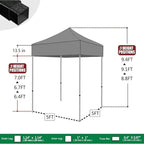 Eurmax USA 5'x5' Pop Up Canopy Tent Commercial Instant Canopies with Heavy Duty Roller Bag,Bonus 4 Sand Weights Bags (Sky Blue)