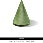 Resilient Velvet Bracelet Display Stand, Cone-Shaped Bangle Storage Holder For Jewelry Store Retail Countertop Organizer Stand (Green, Resilient Velvet)