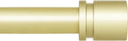 Curtain Rods for Windows 16 to 88 Inches Adjustable Length 1 Inch Diameter Window Curtain Rod with Aluminium Finials, Warm Gold