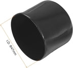 uxcell 4pcs Rubber End Caps 47mm ID Vinyl Round End Cap Cover Screw Thread Protectors Black, 40mm Height