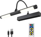 BIGMONAT Rechargeable Picture Light for Paintings with Remote, Battery Operated Dartboard Light, Wireless Art Light, Dimmable Display Lamp for Wall Photo Artwork Gallery Portrait