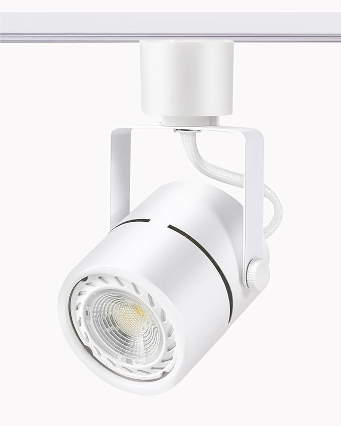 10W LED Track Lighting Heads - Adjustable H Type Track Lights for Retail & Artwork, Cool White 4000K, 1000lm, 120V, 24° Angle Halo Type, White, Pack of 20