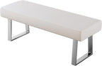 JIEXI Bedroom Bench, Bed end upholstered Bench, Indoor Corner Small Footstool with Metal Legs, for Kitchen entryway Dining Room and Living Room Window