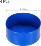 uxcell 4pcs Rubber End Caps 120mm(4.7 Inch) ID Vinyl Round End Cap Cover Screw Thread Protectors Blue, 50mm Height