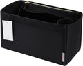 ZTUJO Purse Organizer Insert For Handbags, Silky Touching Bag Organizer Insert With Bottle Holder, Perfect for Speedy, Neverfull, Tote,ONTHEGO,Artsy,Handbag and More (X-Large, Silky Black)