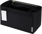 ZTUJO Purse Organizer Insert For Handbags, Silky Touching Bag Organizer Insert With Bottle Holder, Perfect for Speedy, Neverfull, Tote,ONTHEGO,Artsy,Handbag and More (X-Large, Silky Black)