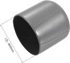 uxcell 4pcs Rubber End Caps 49mm ID Vinyl Round End Cap Cover Screw Thread Protectors Dark Grey, 40mm Height
