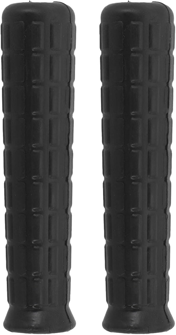 Rubber Wheelbarrow Handle Grips for 8-42mm Round Tubes, Non-Slip Replacement Wheelbarrow Handles, Garden Cart Handle Covers, 2-Pack Black Anti-Skid Shock Absorption(114 x 18mm)