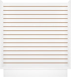 49.5”W x 24”D x 54”H - Retail Slat Wall Gondola Display with 3” Slatwall Units，White Versatile H-Unit Slatwall Display Stand