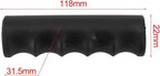 2Pcs Rubber Handle Cover Wheelbarrow Rubber Non-Slip Ergonomic Weatherproof Round Handle Grip Covers For Garden Carts(118 x 22mm)