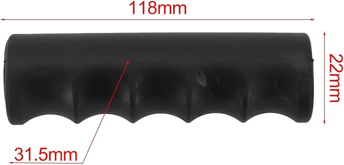 2Pcs Rubber Handle Cover Wheelbarrow Rubber Non-Slip Ergonomic Weatherproof Round Handle Grip Covers For Garden Carts(118 x 22mm)