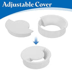 uxcell 6 Pcs Desk Grommet, 80 Mm/3.15 Inch Cable Wire Grommet Organizer, Desk Hole Cover for Home Office Computer Equipment, White