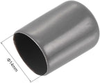 uxcell 20pcs Rubber End Caps 14mm ID Vinyl PVC Round Tube Bolt Cap Cover Screw Thread Protectors Dark Grey