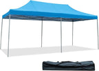 Tangkula 10’ X20’ Carport Tent Pop Up, Commercial Instant Canopy with Tent Peg, Waterproof Wedding Canopy with Wind Rope, Outdoor Shelter Pavilion for Parties Camping, Gazebo with Carry Bag
