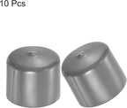 uxcell 10pcs Rubber End Caps 49mm ID Vinyl Round End Cap Cover Screw Thread Protectors Dark Grey