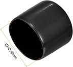 uxcell 4pcs Rubber End Caps 1 7/16"(36mm) ID Vinyl Round End Cap Cover Screw Thread Protectors Black, 30mm Height