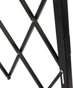 Single Folding Security Gate 7.22'Hx6.56'W Iron Accordion Security Gate Flexible Expanding Security Gate 360° Rolling Barricade Scissor Door with Padlock for Entry Security, Garage, Warehouse