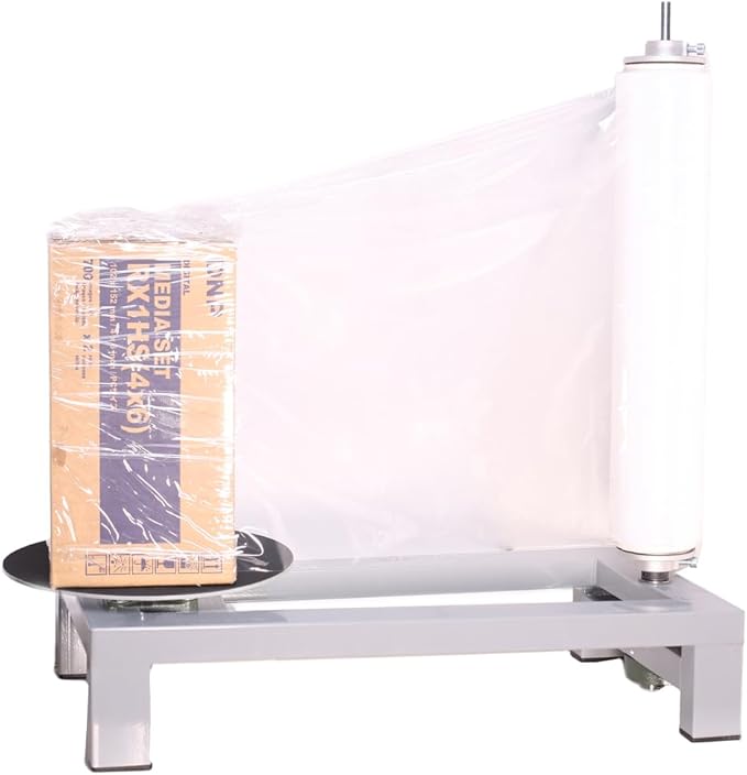 Manual Table Stretch Film Dispenser Wrapping Pallet Machine, Heavy Duty Film Dispenser Wrap Bench for 12-20" Rolls with Adjustment