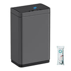Mbillion Automatic Touchless 15 Gallon Motion Sensor Trash Can Stainless Steel Smart Trash Cans with Lid Rectangular Garbage Can for Kitchen Bedroom Home Offic Brushed Grey